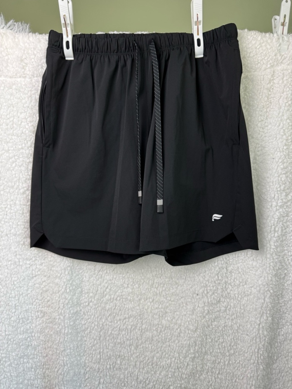 Men's Fabletics The One Short Black Lined L Drawstring Shorts